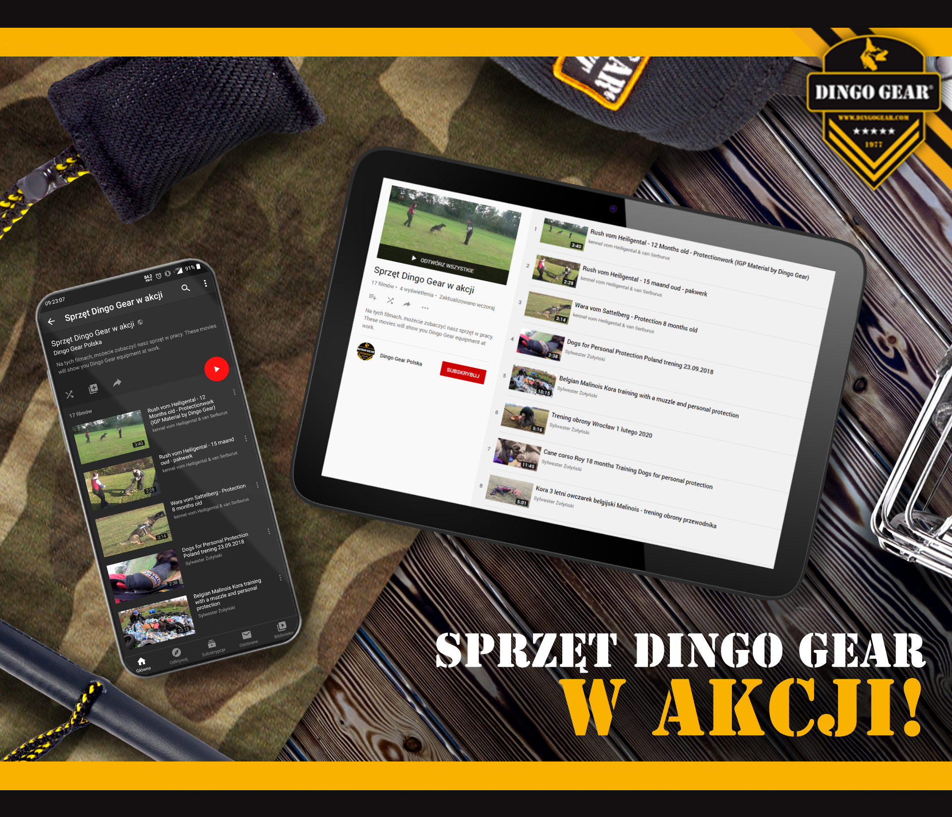 Obejrzyj playlistę ” Sprzęt Dingo Gear w akcji”