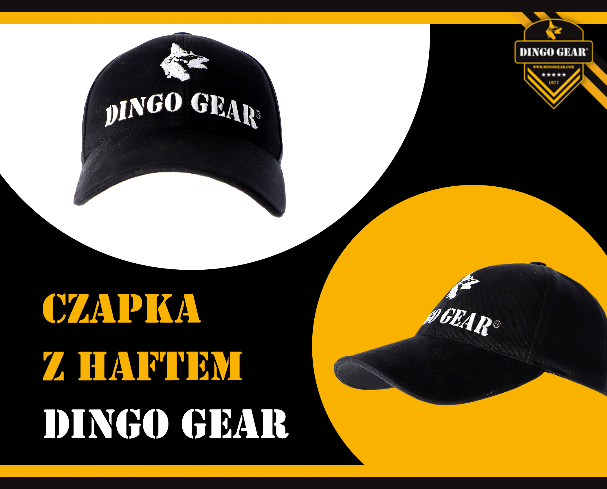 Testuj nowy produkt – czapka z haftem Dingo Gear.