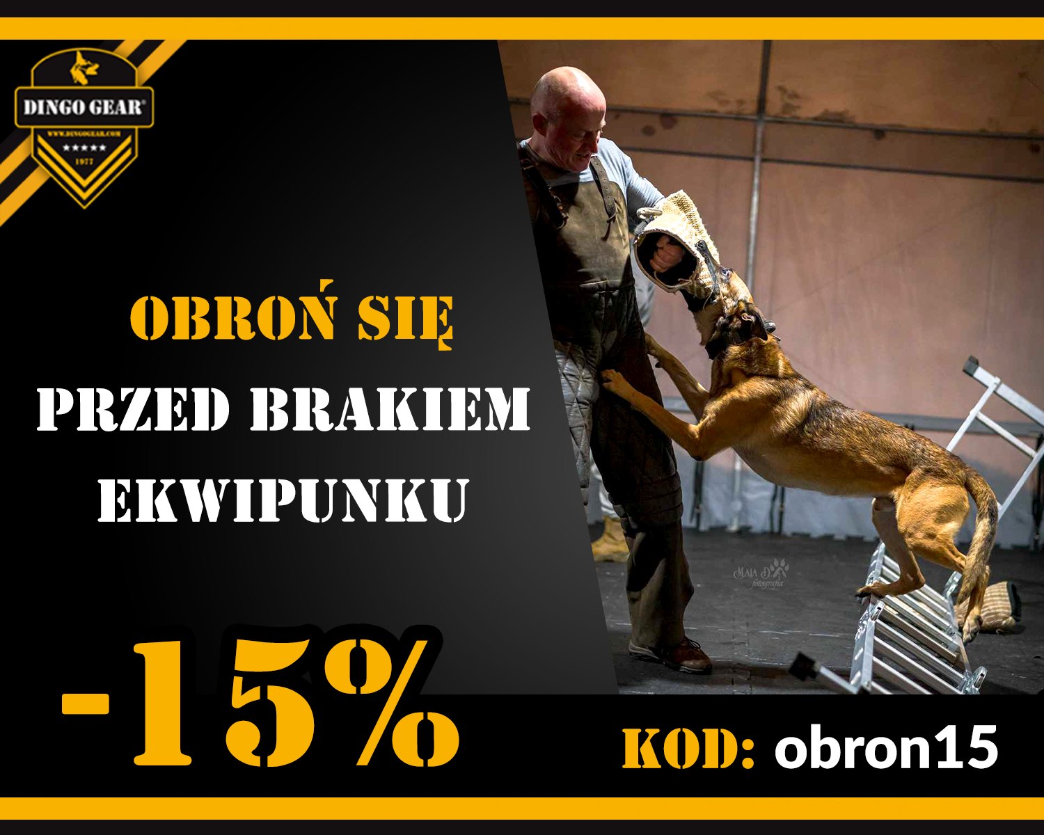 Obroń się przed brakiem ekwipunku i kupuj z 15% zniżką w dniach 15-17.12.2023 r.