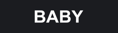 Napis drukowany z rzepem BABY (4x14cm)