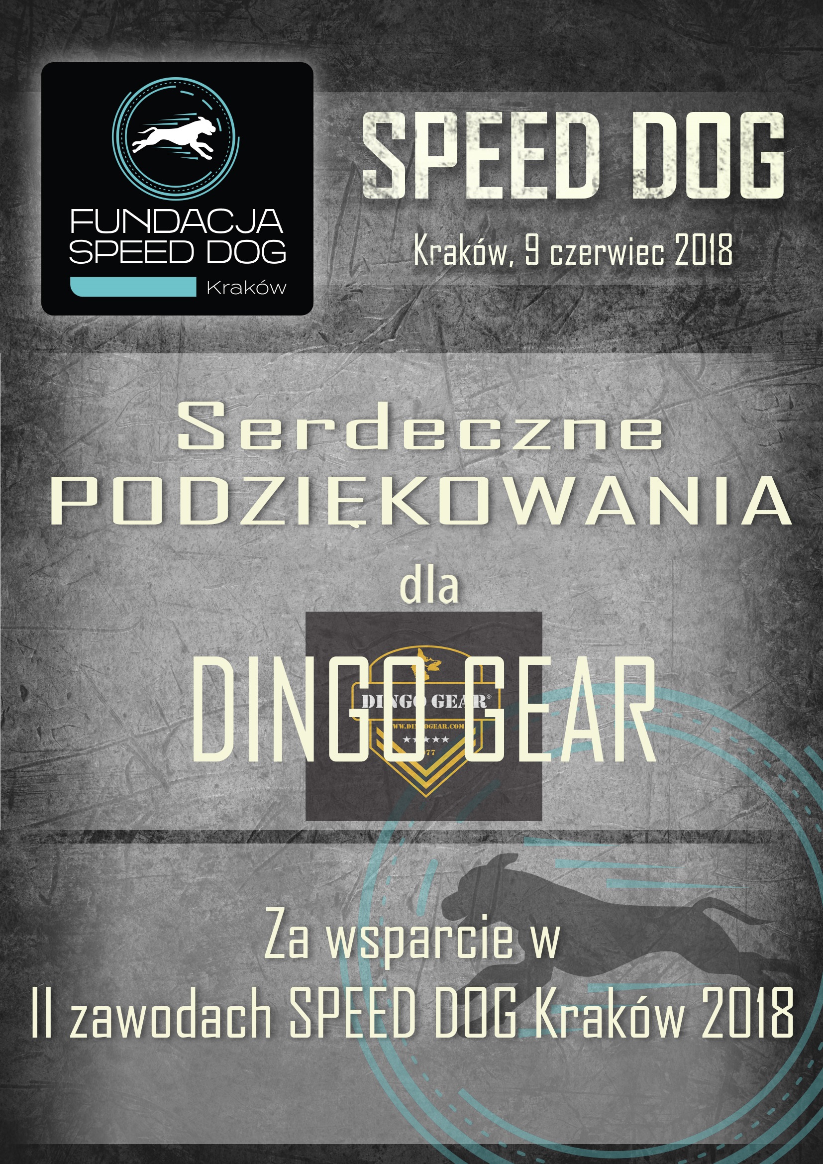 Podziękowania dla Dingo Gear od Speed Dog